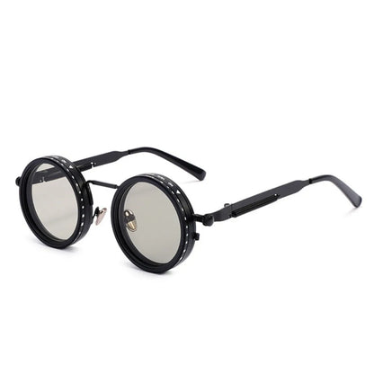 ND9 Anti-UV Sunglasses Round 9 Level Dimming Fishing Sunglasses Retro with Glasse Case Adjustable Dimming Sunglasses Driving