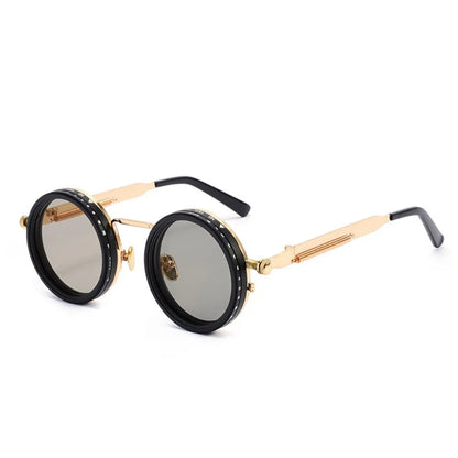 ND9 Anti-UV Sunglasses Round 9 Level Dimming Fishing Sunglasses Retro with Glasse Case Adjustable Dimming Sunglasses Driving